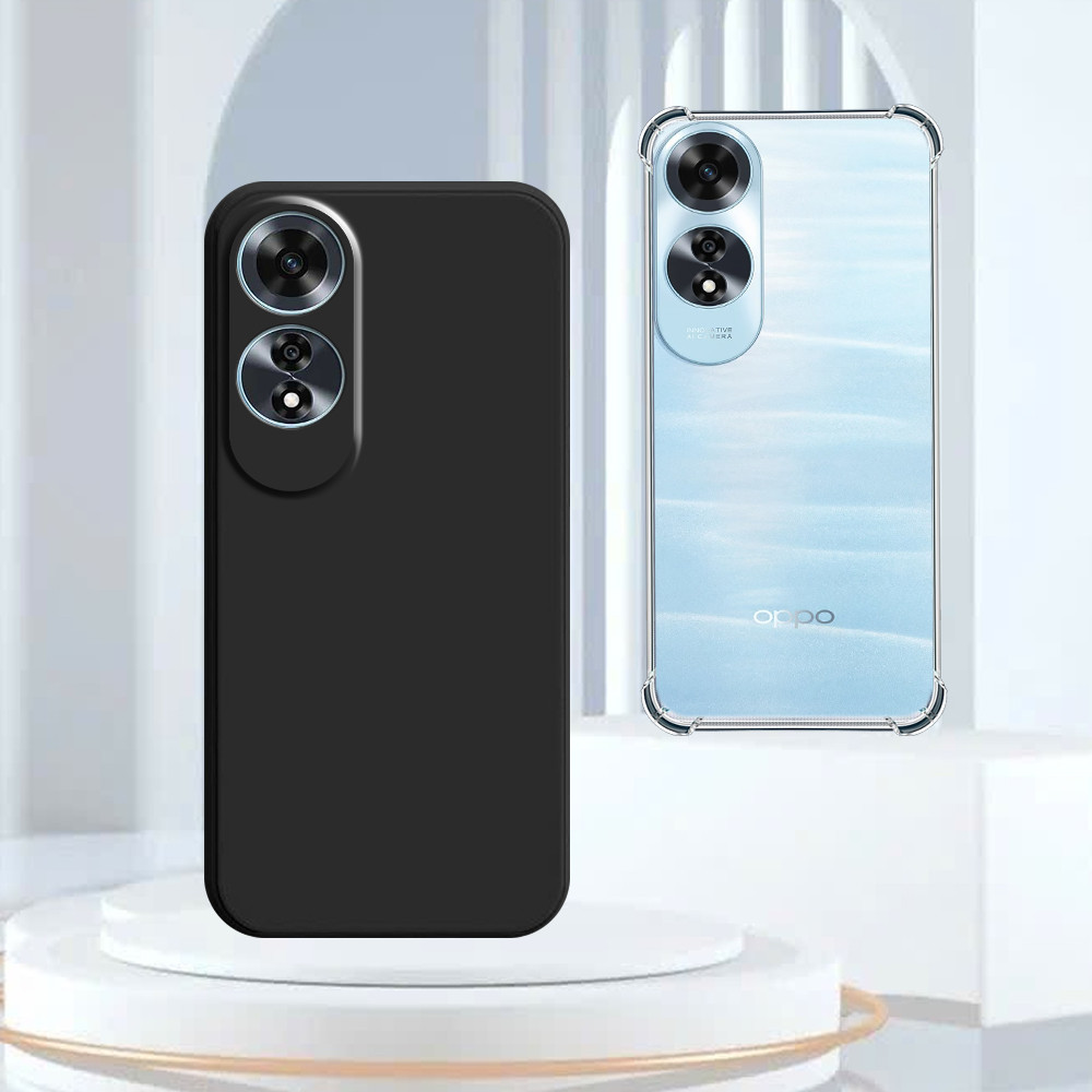 Ốp lưng Oppo A60 ốp trong chống sốc, tpu dẻo đen