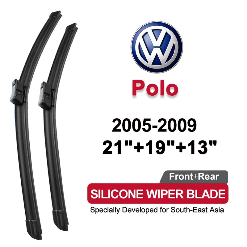 (3 chiếc trước + sau) Cần gạt nước ô tô silicon cho VW Volkswagen Polo 2005-2009 (9N3 / 9N4) 2008 20