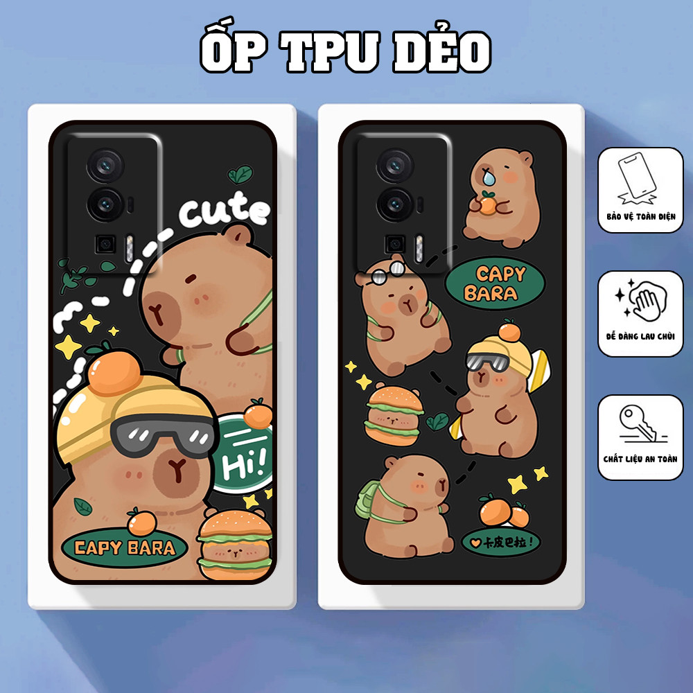Ốp lưng Xiaomi Redmi K60 / K60 Pro / K60 Ultra in hình capy bara cute