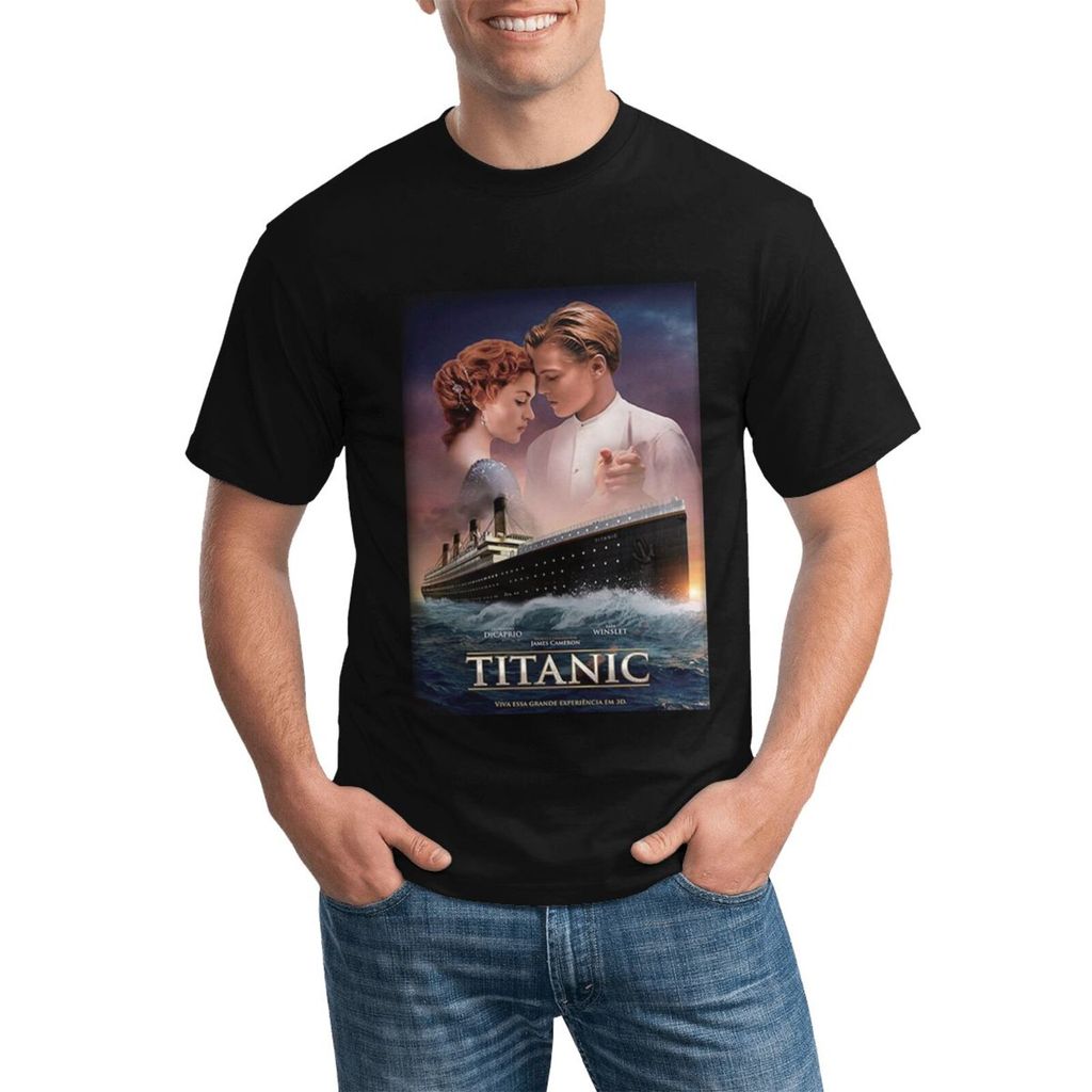 Áo thun Cotton cỡ lớn thoải mái về đề tài phim Titanic với hình ảnh của Leonardo DiCaprio