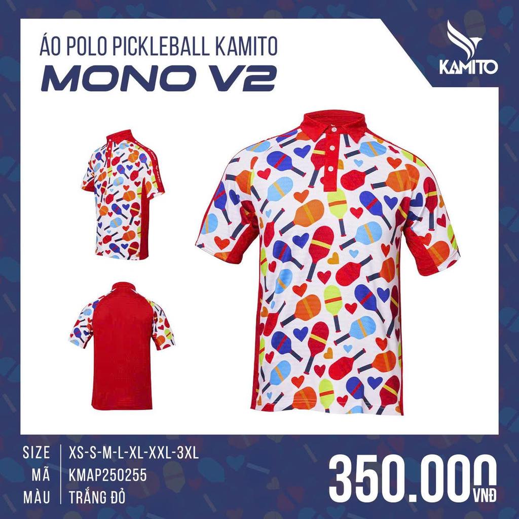 Áo Polo Pickleball Kamito Mono V2 - Áo Pickerball Kamito, áo thể thao đẹp, Áo Thun Thể Thao Kamito, 
