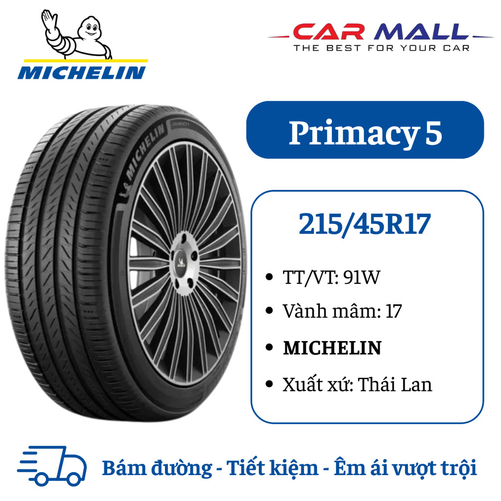 Lốp du lịch MICHELIN 215/45R17 Primacy 5