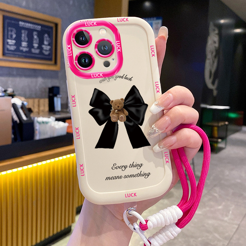 Ốp Lưng iPhone 11 11 Pro 11 Pro Max 12 12 Pro 12 Pro Max 13 13 Pro 13 Pro Max Case Bowknot Với Lanya
