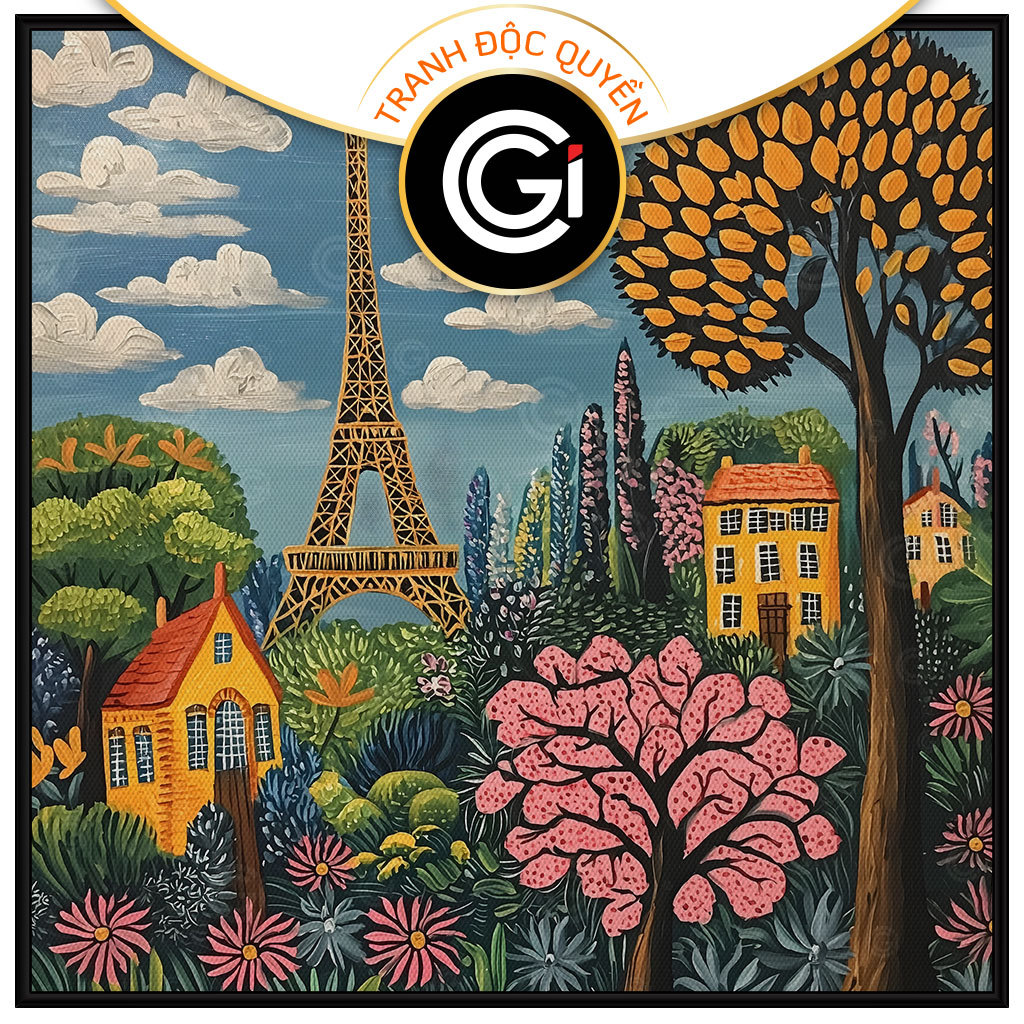 Tranh Phong Cảnh Paris – Tháp Eiffel Rực Sắc, cgi-2116
