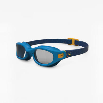 Kính bơi trẻ em với tròng kính trong DECATHLON Soft xanh dương/vàng mã 8797654