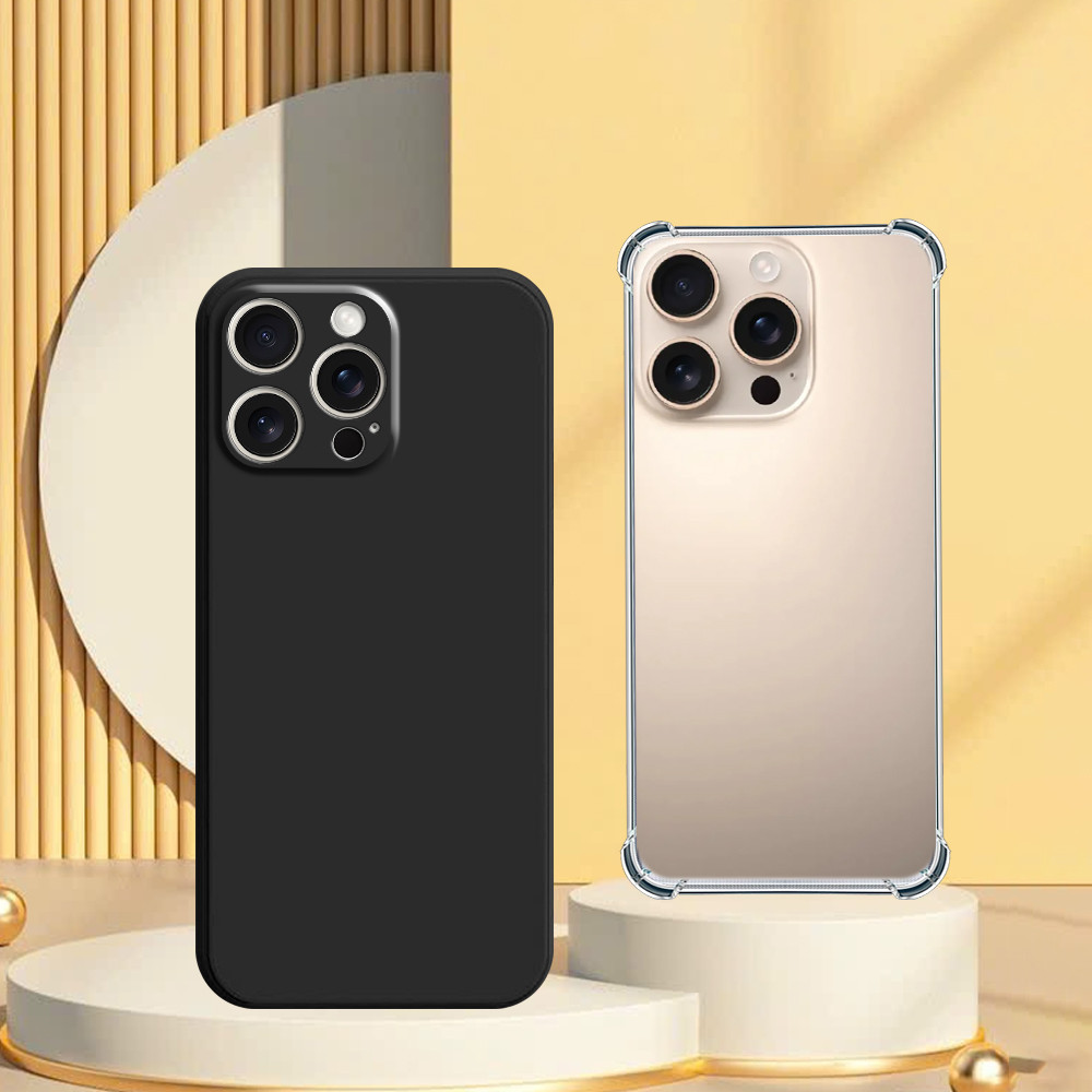 Ốp lưng iphone 16 16 Pro 16 Pro Max 16 Plus ốp trong chống sốc và ốp tpu dẻo đen