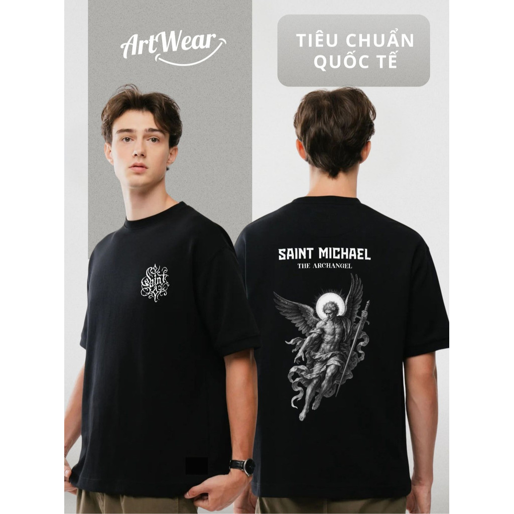 Áo thun Oversize "Saint Michael" Oveny – áo Saint Michael local brand streetwear phong cách retro Mỹ