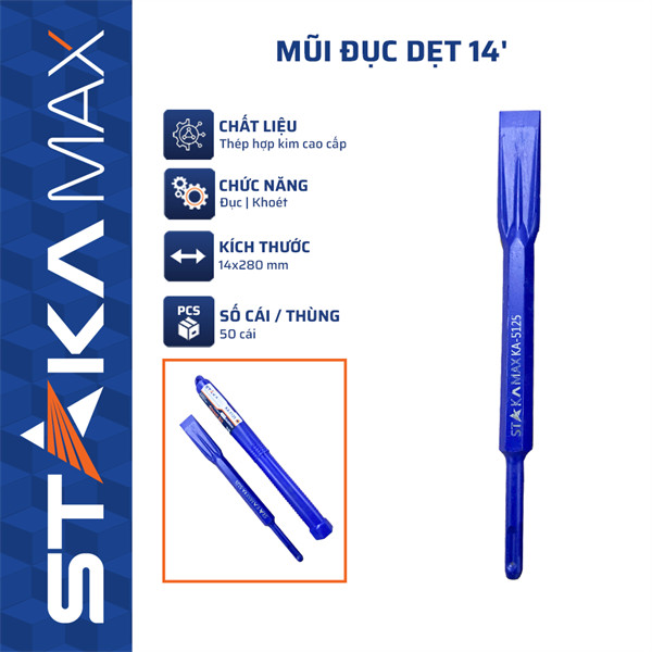 Mũi Đục Dẹt 14' STAKA MAX KA-5125