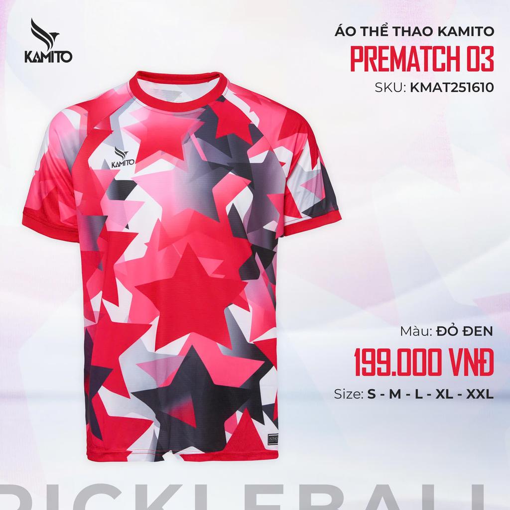 Áo pickleball Kamito Prematch 03, áo nam cao cấp, áo Kamito nam thể thao, Áo Thể Thao Kamito Prematc