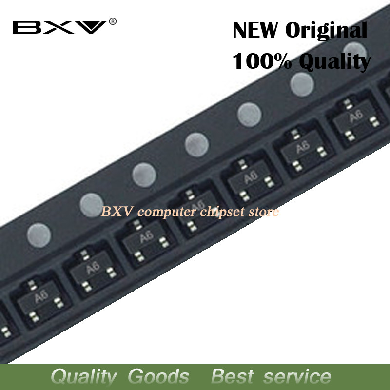 CR-100 Cái / lốc BAS16 A6 A6W SOT 23 Bóng bán dẫn SMD mới nguyên bản