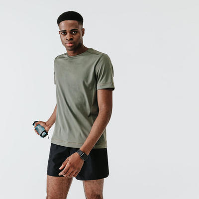 Quần short chạy bộ thoáng khí Dry cho nam DECATHLON Đen mã 8325702