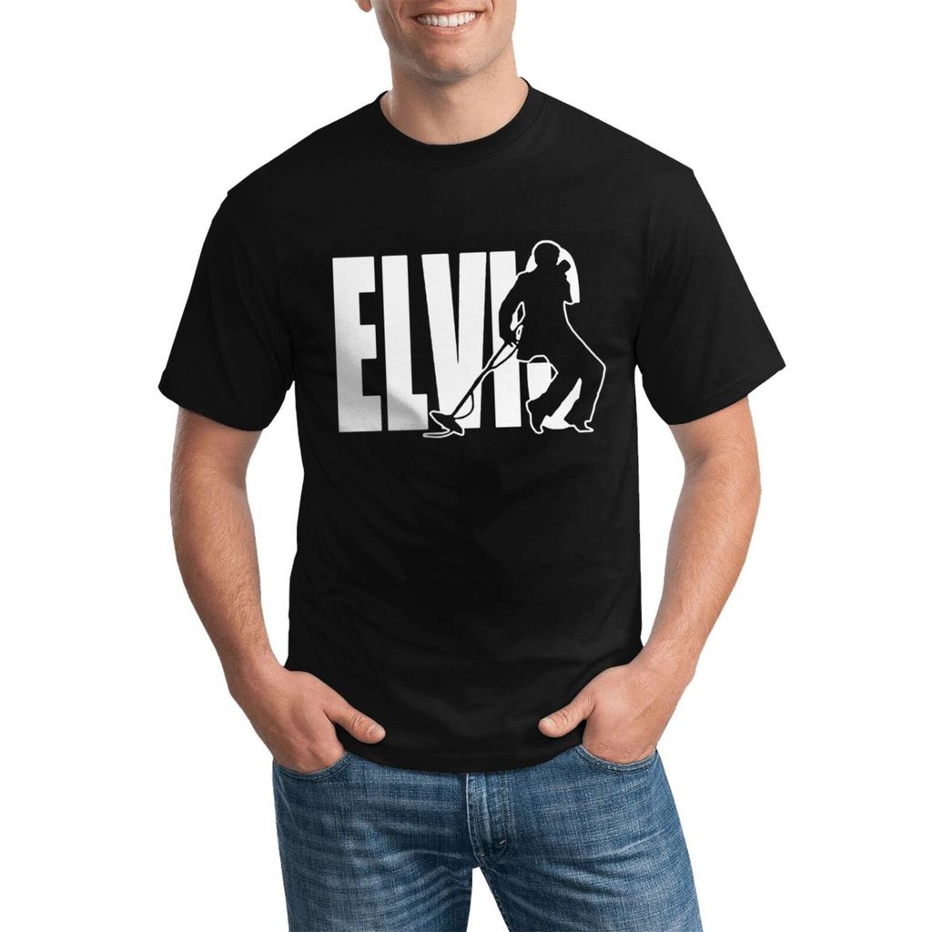 Elvis Pop Elvis Presley Âm Nhạc Sáng Tạo Essential 100% Cotton Plus Kích Thước Cổ Tròn Cho Mọi Mùa