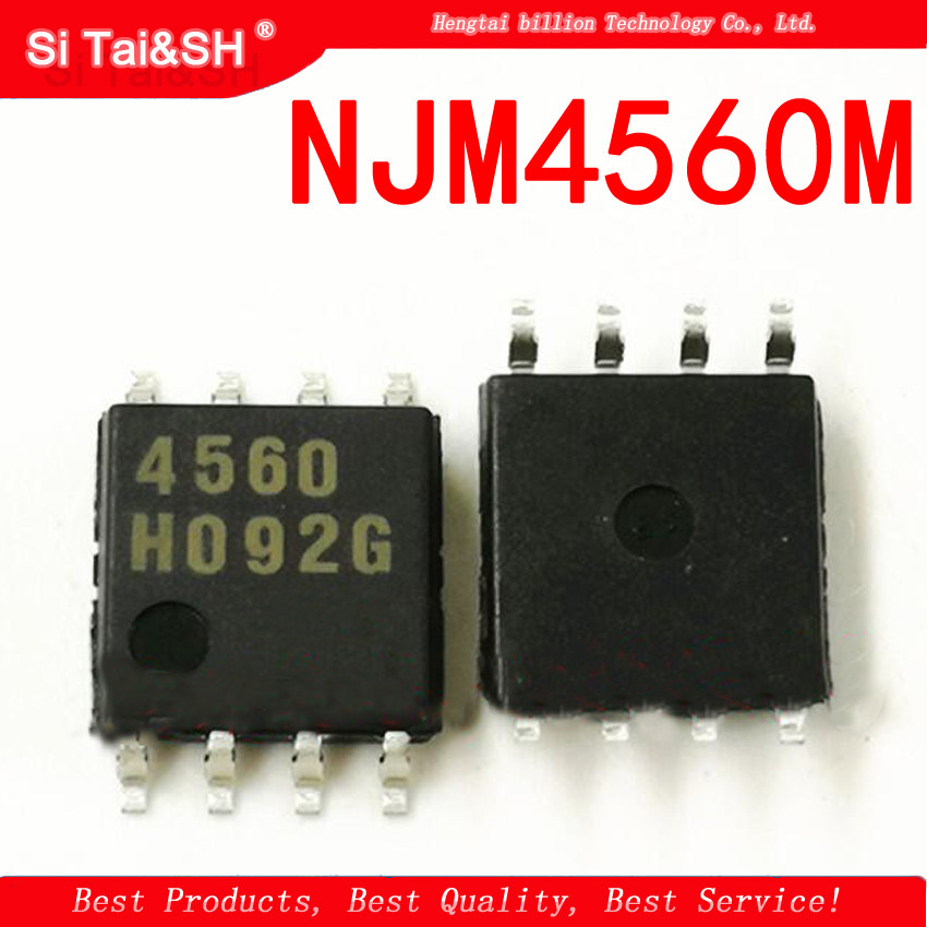 10 CÁI NJM4560M 4560 SOP 8 NJM4560 SOP 4560M 4560 SOP8 Bộ khuếch đại hoạt động kép nguyên bản đích t