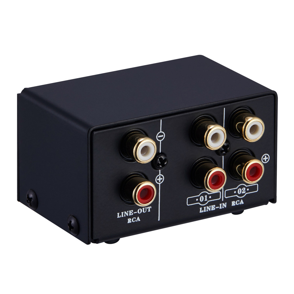 Cmrlvn LYNEPAUAIO Bộ chuyển đổi âm thanh RCA 2 trong 1 Out / A / B Switch Hộp chia âm thanh nổi khôn