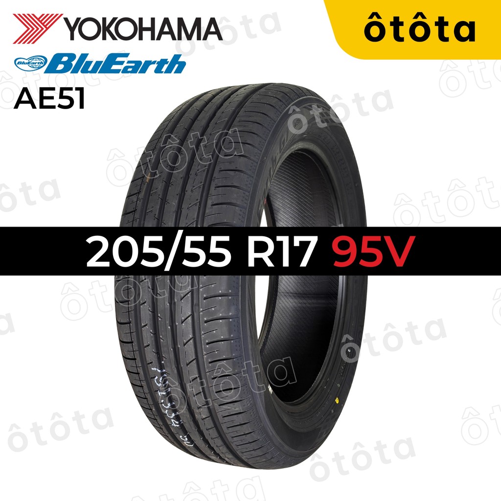 Lốp ô tô Yokohama BluEarth AE51 205/55 R17 95V - Chính hãng BH 5 năm (205/55R17, 205 55 R17)