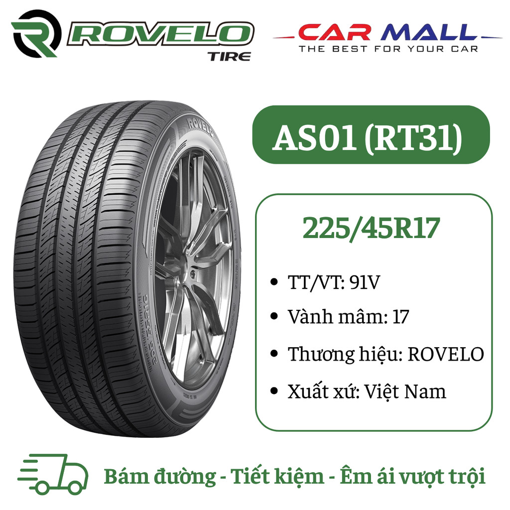Lốp xe du lịch ROVELO 225/45R17 AS01