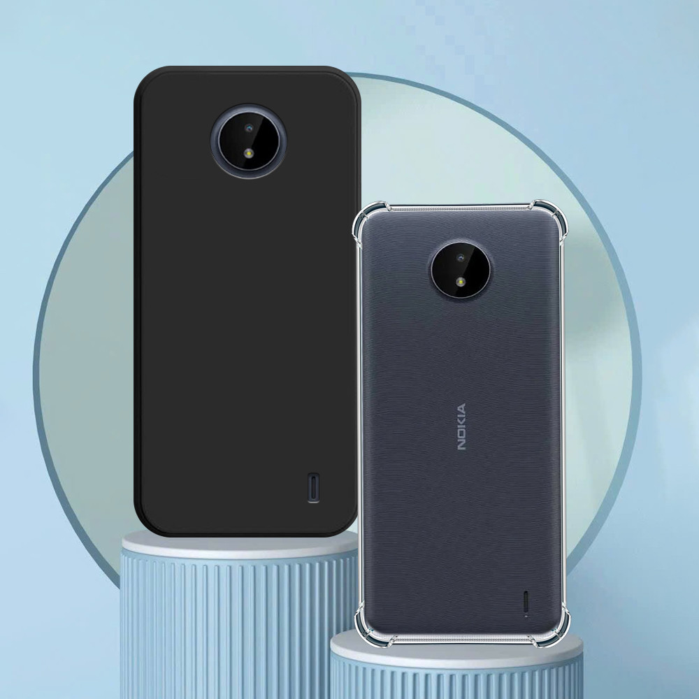 Ốp lưng dành cho Nokia 3.4 / G10 / C20 / C30 / C21 Plus ốp trong suốt chống sốc và ốp tpu dẻo đen ba