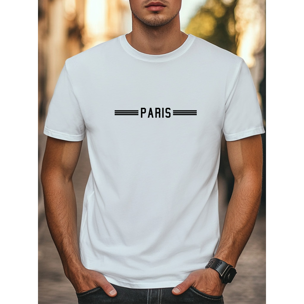 Áo thun hợp thời trang Paris Unisex Nam Tee Graphic Thời trang Tee Casual Tee