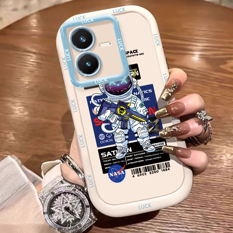 Ốp Lưng Cho VIVO Y22 Y22s Space Man Điện Thoại Silicon Chống Sốc