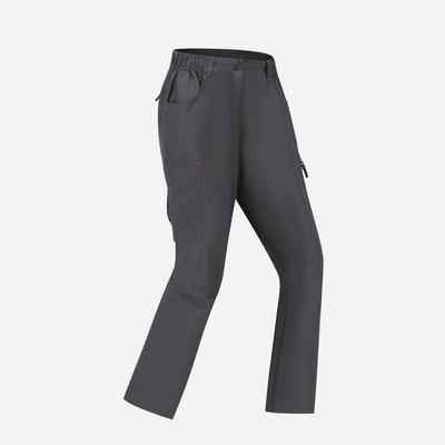 Quần dài leo núi nữ DECATHLON 100 Eco xám đen mã 8862486