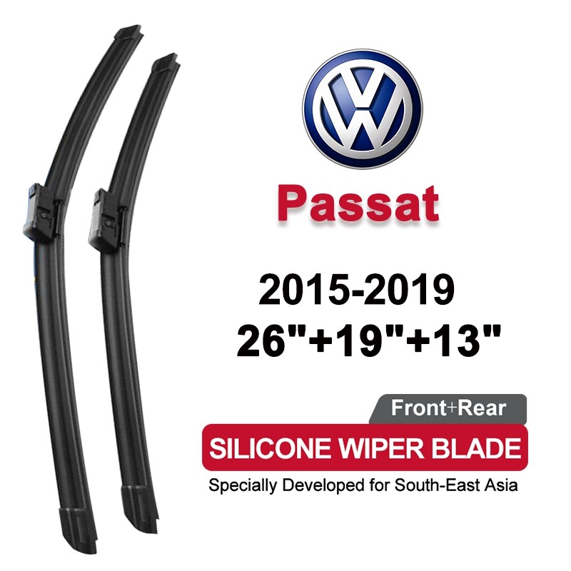 (3 chiếc trước + sau) Cần gạt nước ô tô silicon cho VW Volkswagen Passat 2015-2019 (B8 / 3G2 / 3G5) 