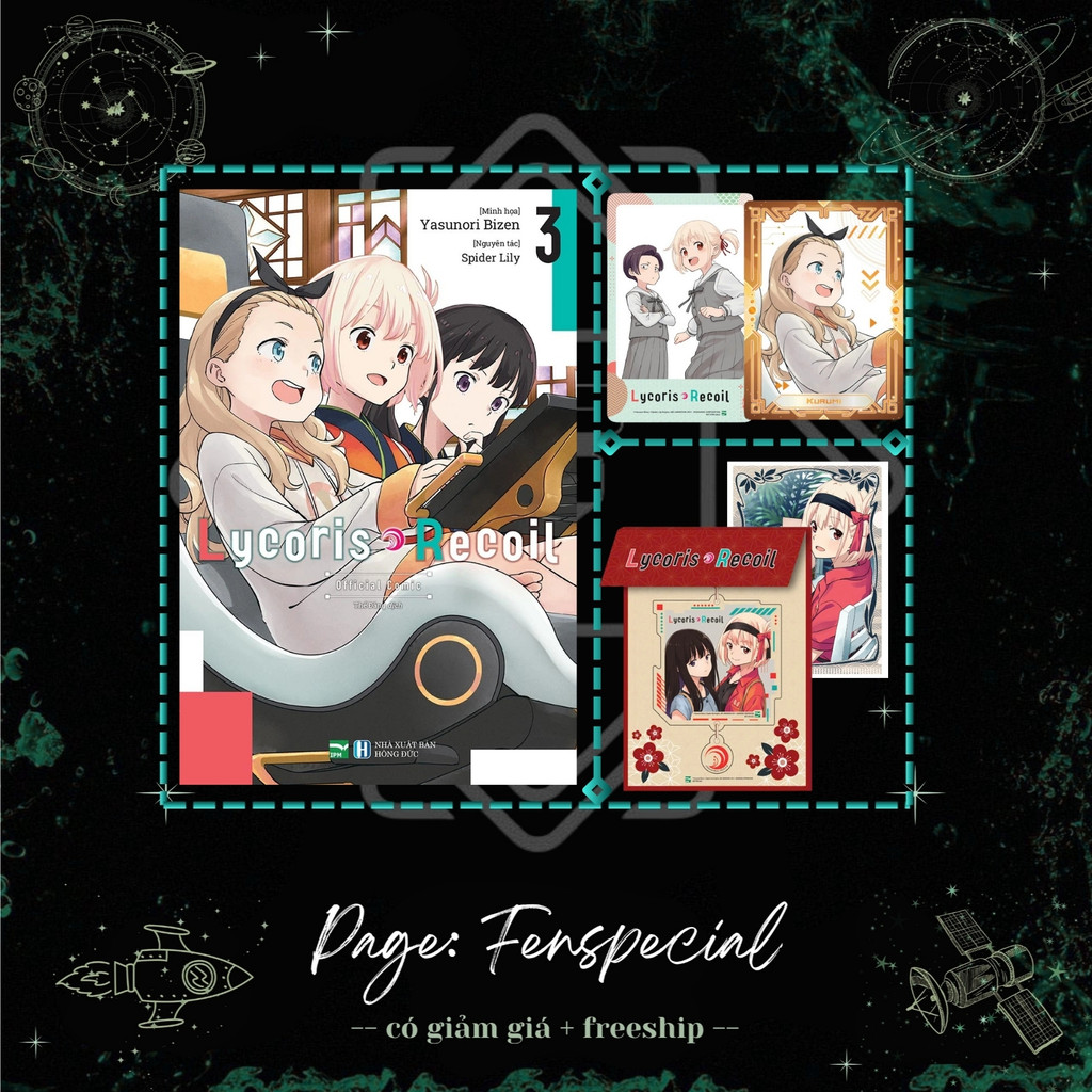 [Phụ Kiện Móc Khóa + Clearfile + Clear Card + Card] Bản Sưu Tầm - Lycoris Recoil - Tập 3 - F Bookmar