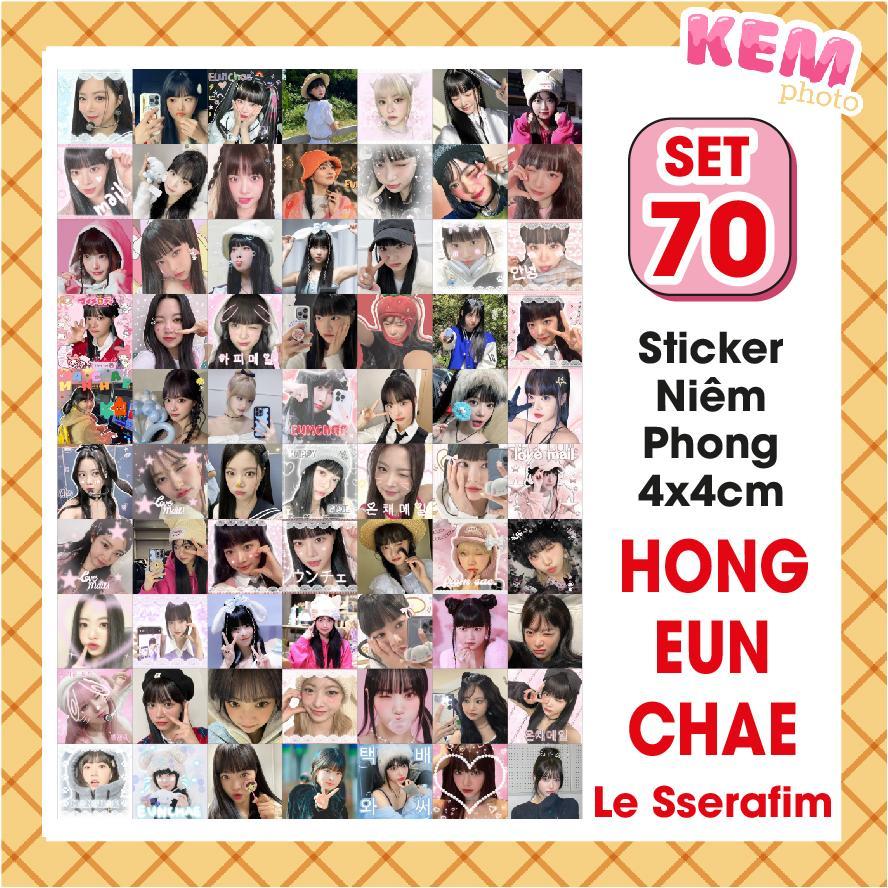 SET 70 sticker niêm phong HONG EUNCHAE - Đã cắt rời - Tem dán 4x4cm xinh xắn dễ thương chỉ cần bóc d