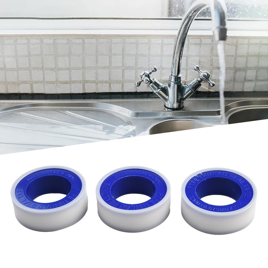 3 Cái Ống Trắng Ren Con Dấu Nguyên Liệu Băng Plumber Seal Tape 3 × 10M