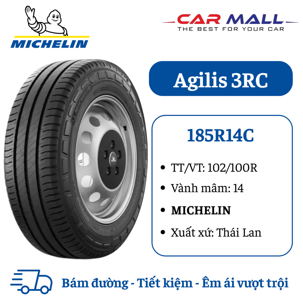 Lốp ô tô thương mại MICHELIN 185R14C Agilis 3RC