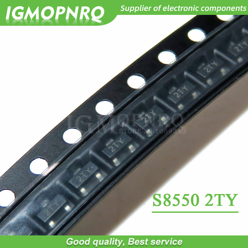 100 chiếc S8550 SOT 23 SMD S8550D SOT23 2TY SOT mới và nguyên bản