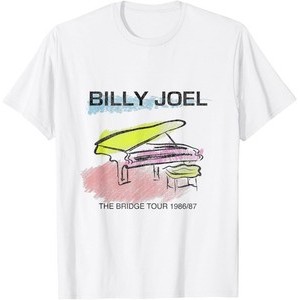 Mới Retro Ngộ nghĩnh Nghệ Thuật Vẽ Game Thủ Anime Billy Joel - Dán Áo Thun Piano
