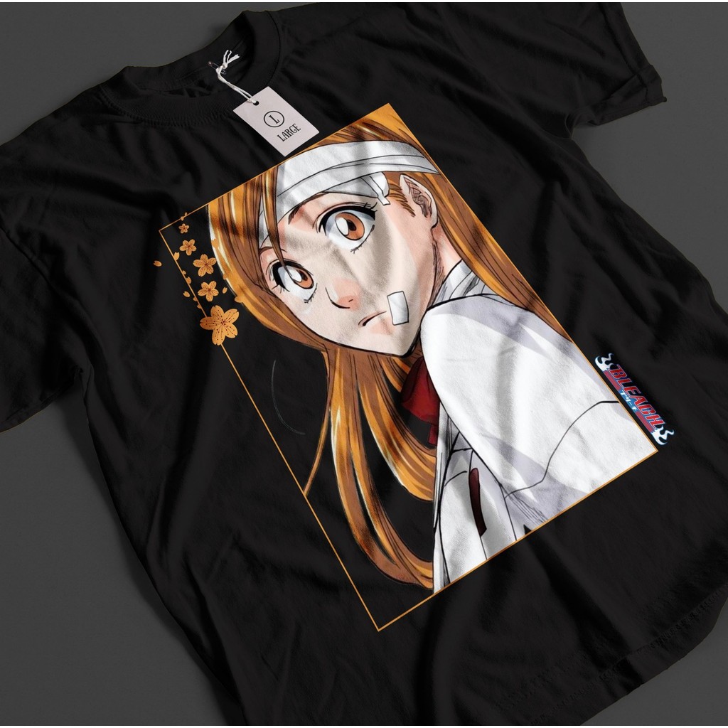 Bleach Anime Áo Sơ Mi Orihime Áo Thun Ichigo Bankai Áo Thun Aizen Zaraki Unisex Tee