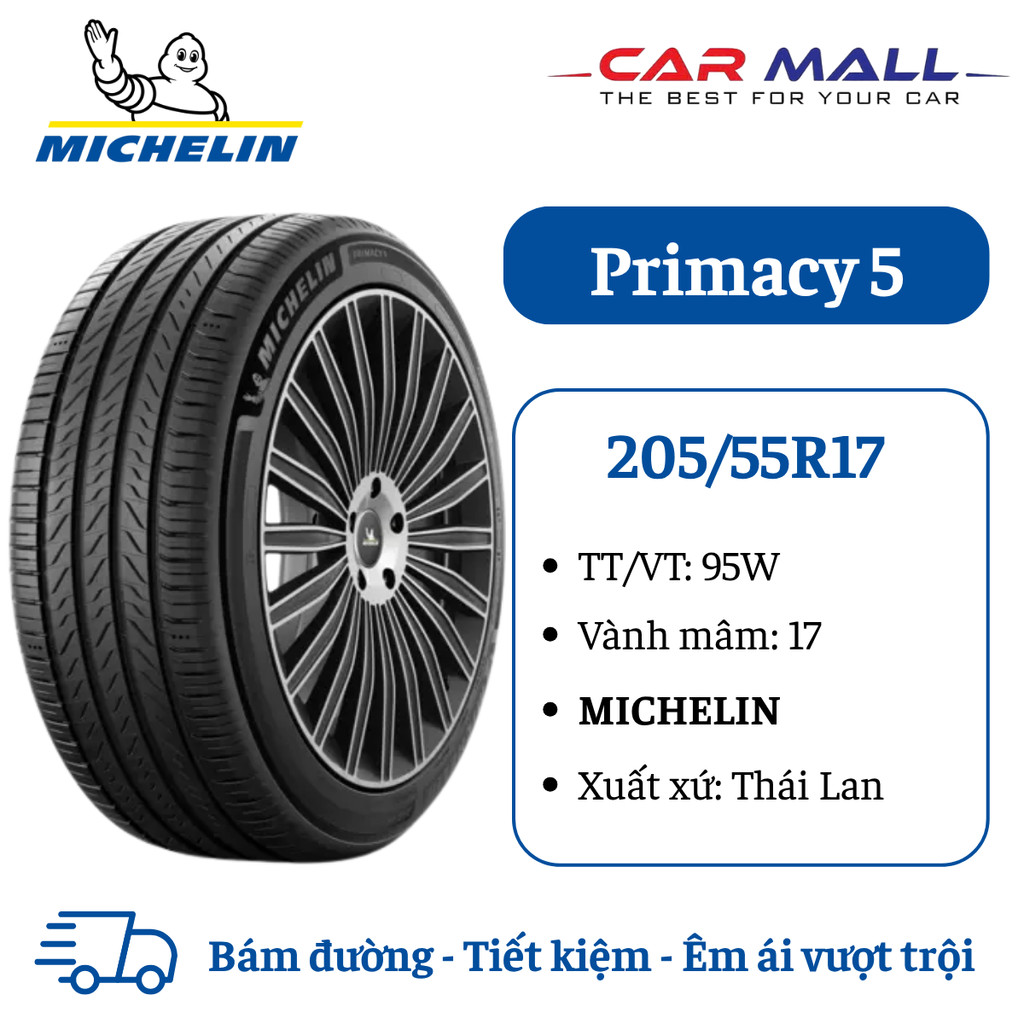 Lốp du lịch MICHELIN 205/55R17 Primacy 5