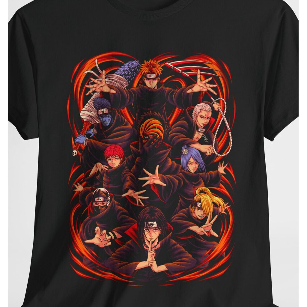 NARUTO SHIPPUDEN, Akatsuki, Áo Sơ Mi Anime, Áo Sơ Mi Nam Áo Thun Anime Hàng