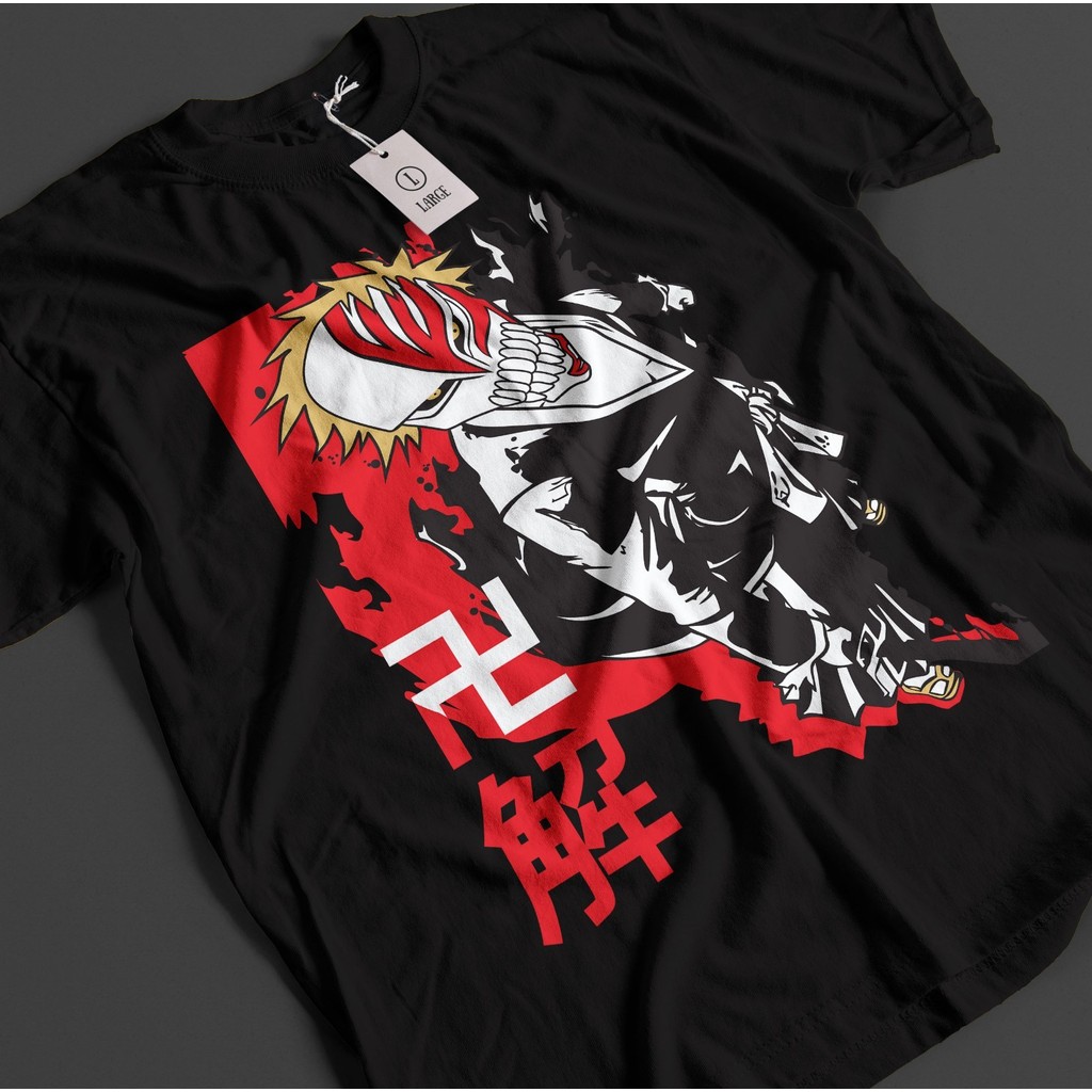 Áo thun bleach anime Ichigo Bankai, Byakuya, Aizen và Zaraki - Phù hợp unisex