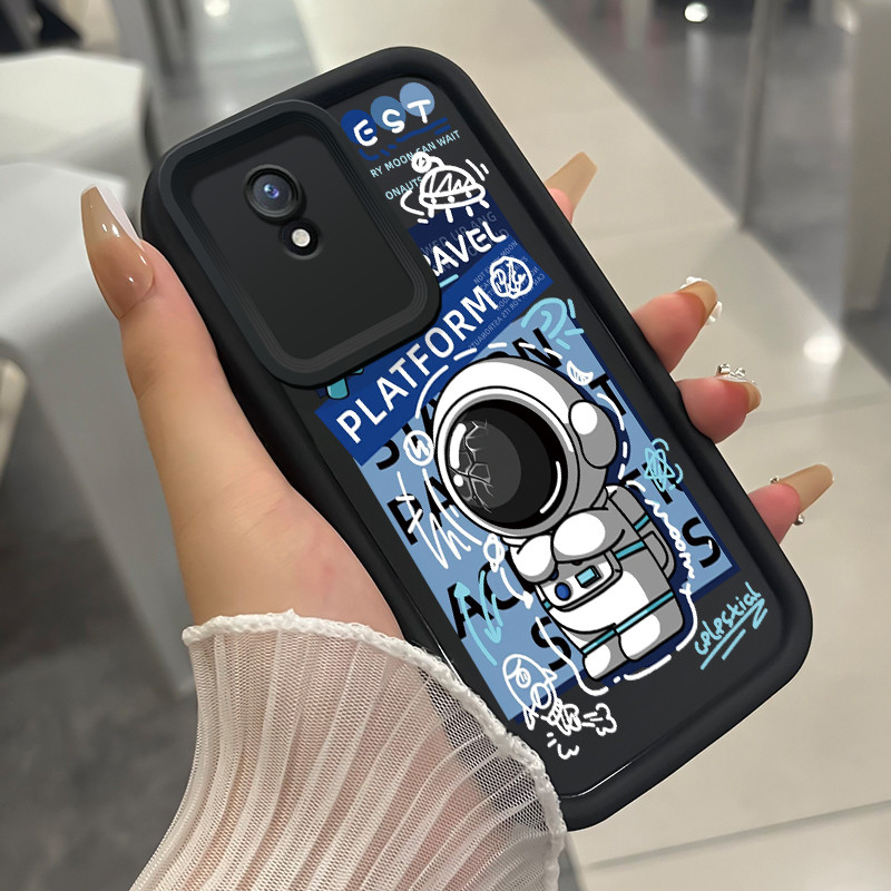 Ốp Lưng Cho VIVO Y02 Y02A Y02s Y02T Ba Màu Space Man Điện Thoại Silicon Chống Sốc
