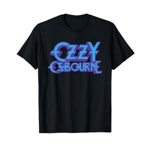 Áo thun ngắn tay thời trang thường ngày thập niên 90 Ozzy Osbourne – Áo thun Logo tím và xanh