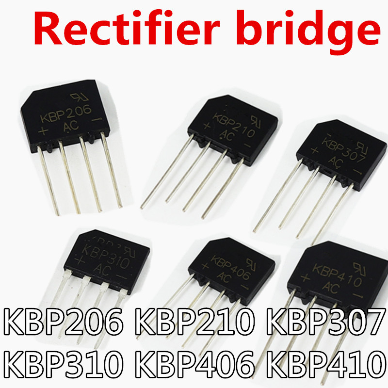 10 Cái / lốc KBP206 KBP210 KBP307 KBP310 KBP406 KBP410 Bộ chỉnh lưu cầu DIP-4
