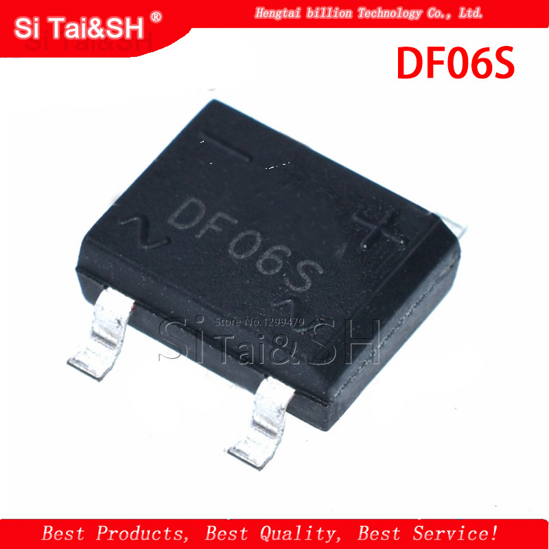 10 Cái / lốc DF06S SMD 4 pin Chỉnh Lưu Cầu DF06S Điện Chỉnh Lưu Cầu Lò Phản Ứng SOP 4