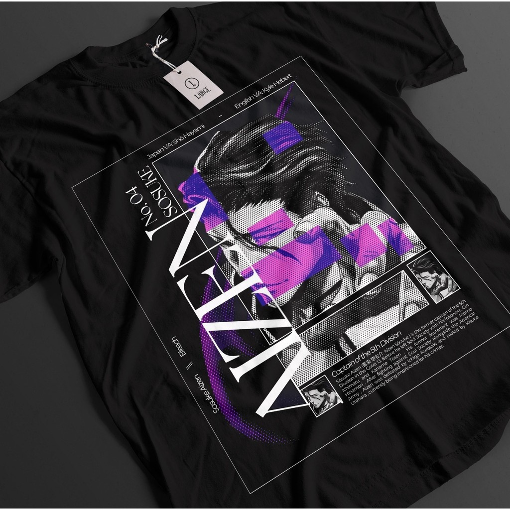 Bleach Anime Áo Aizen Áo Thun Ichigo Bankai Áo Thun Yhwach Zaraki Unisex Tee