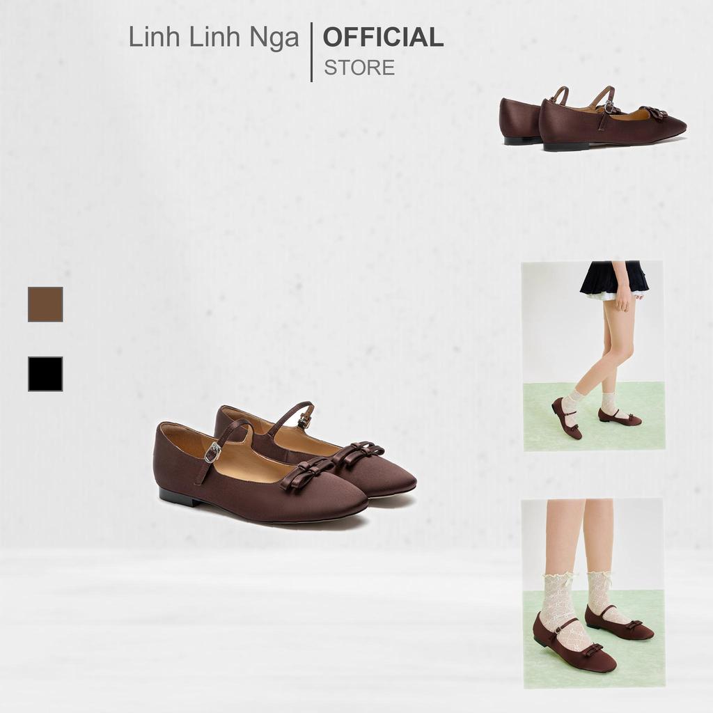 Giày Pazzion Aylin Silk Double Bow Mary Janes - 803-1A chính hãng đủ bill