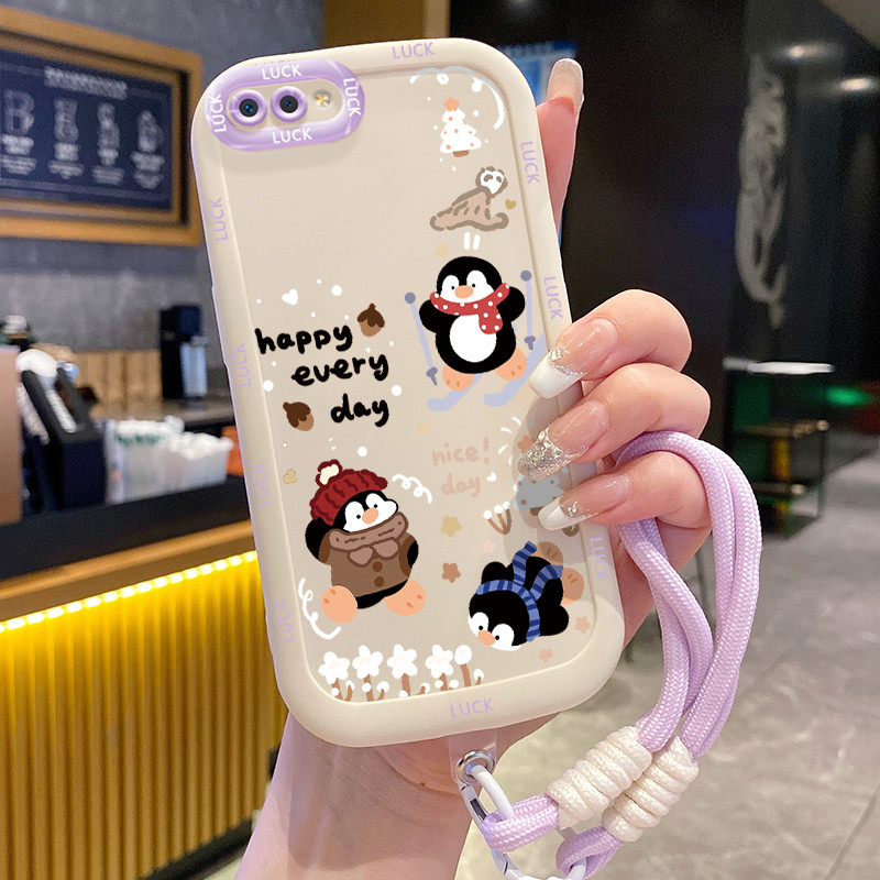 Ốp Lưng Realme C2 C2s OPPO A1KCase Động vật nhỏ Với Lanyard