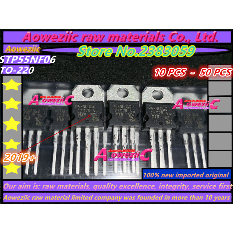 Aoweziic 2019 + 100% nhập khẩu mới STP55NF06 P55NF06 MOS FET 60V TO-220 50A