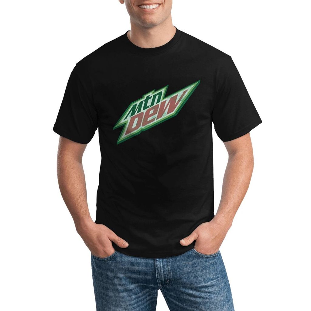 Trevco Mountain Dew Distress Logo Chất Lượng Cao Plus Size Cotton Tee Sử Dụng Hàng Ngày