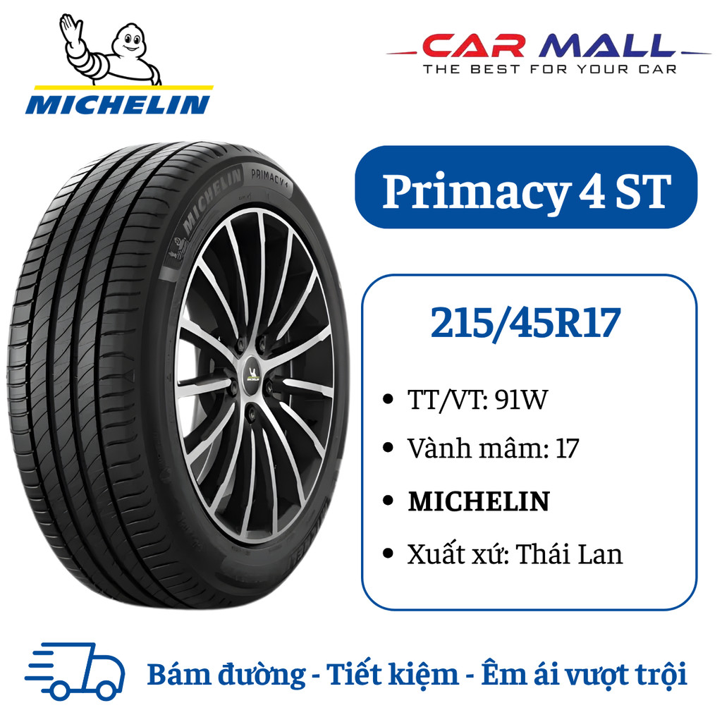 Lốp xe ô tô du lịch MICHELIN 215/45R17 Primacy 4 ST