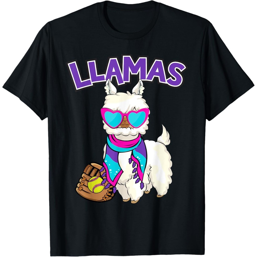 Áo thun Softball Llama
