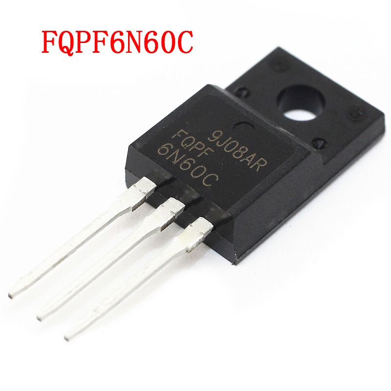 10 Cái / lốc FQPF6N60C 6N60C 6N60 MOSFET 600V 6A N Kênh bóng bán dẫn TO 220F mới nguyên bản