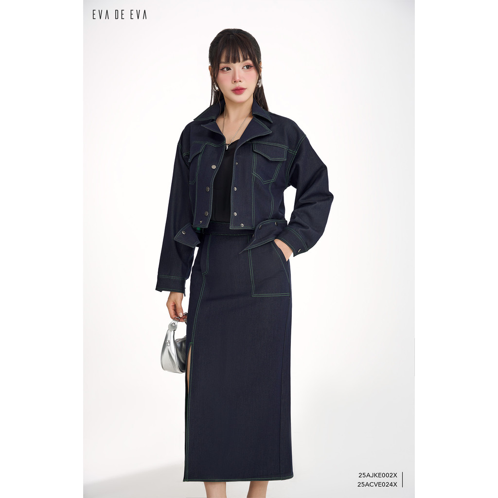 Áo khoác nữ tay dài thiết kế Eva de Eva 25AJKE002X
