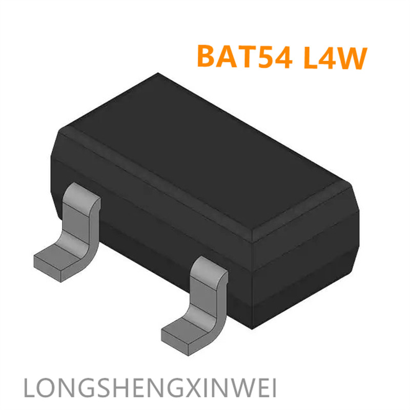 SHDJ-100PCS Diode Schottky chính hãng mới BAT54 L4W 0.2A / 30V SOT23 3 Thân Mô-đun Triode Nhỏ