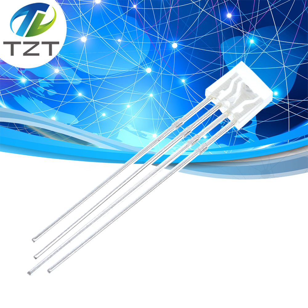 10 chiếc Đèn LED hình chữ nhật 255 Diod RGB LED khuếch tán Cathode / Anode Square 2 * 5 * 5mm Đỏ Xan